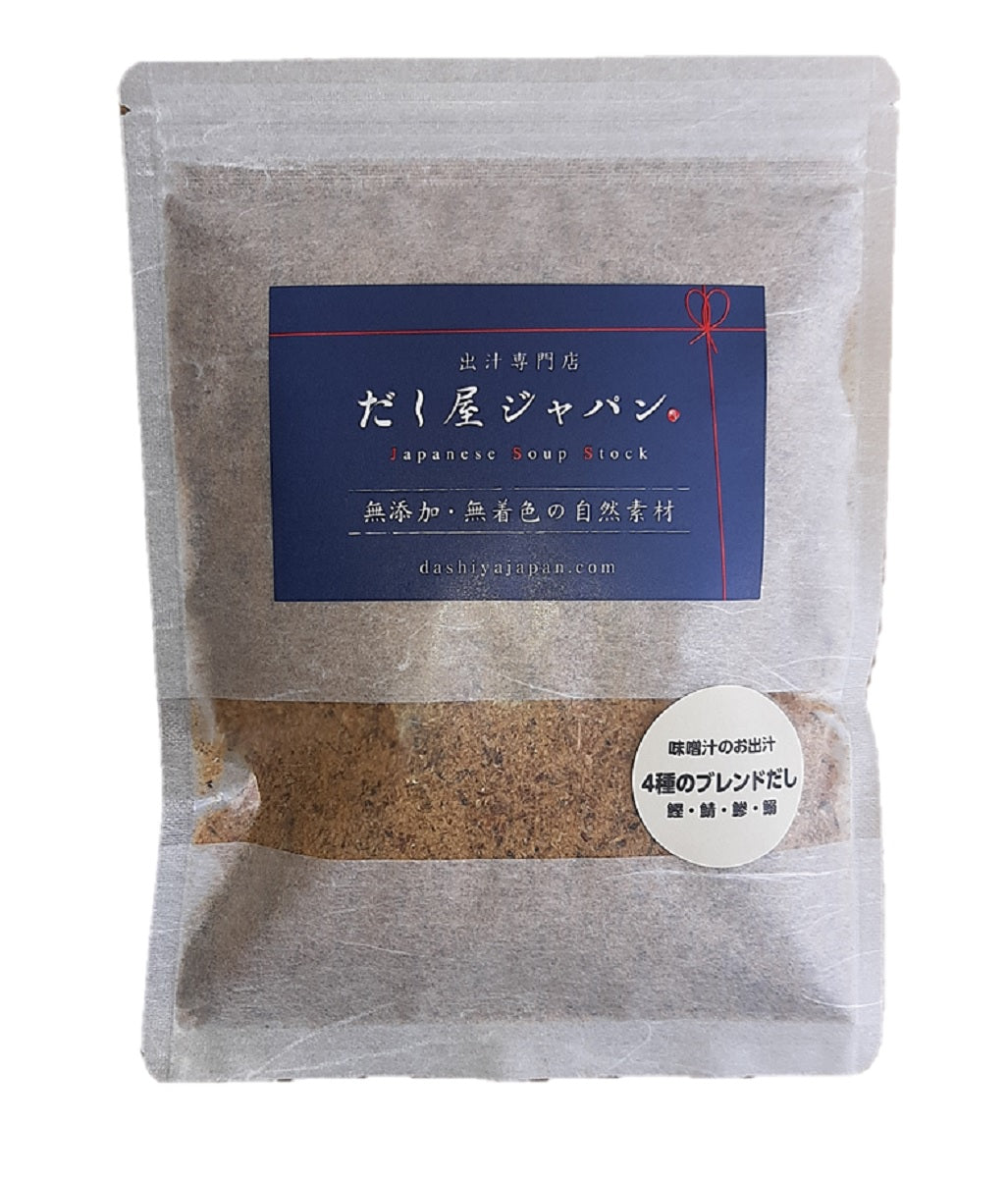 味噌汁 粉末だし 4種の粉末 かつお さば あじ いわし うま味 だし粉 無添加 自然素材 国産 食塩不使用 出汁専門店 だし屋ジャパン
